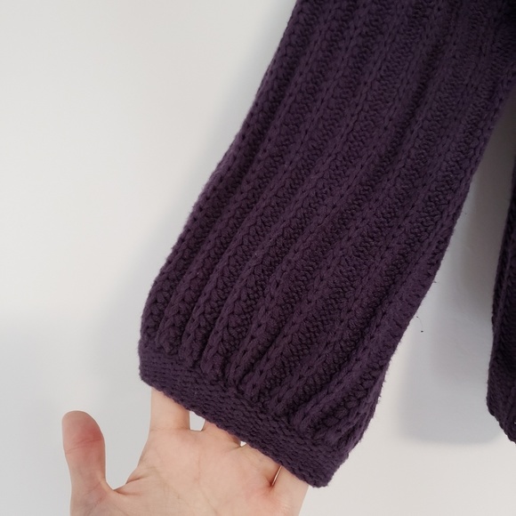 Ricki's Purple Open-Knit Tie-Front Cardigan - Picture 4 of 7